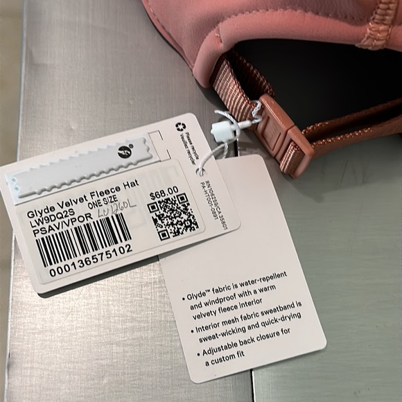 Lululemon Glyde Velvet Fleece Hat One Size NWT PINK SAVANNAH - Picture 6 of 7